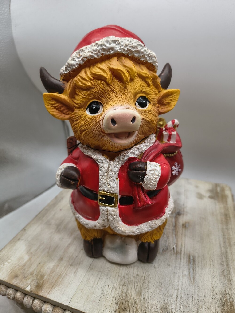 Christmas Santa Highland Cow